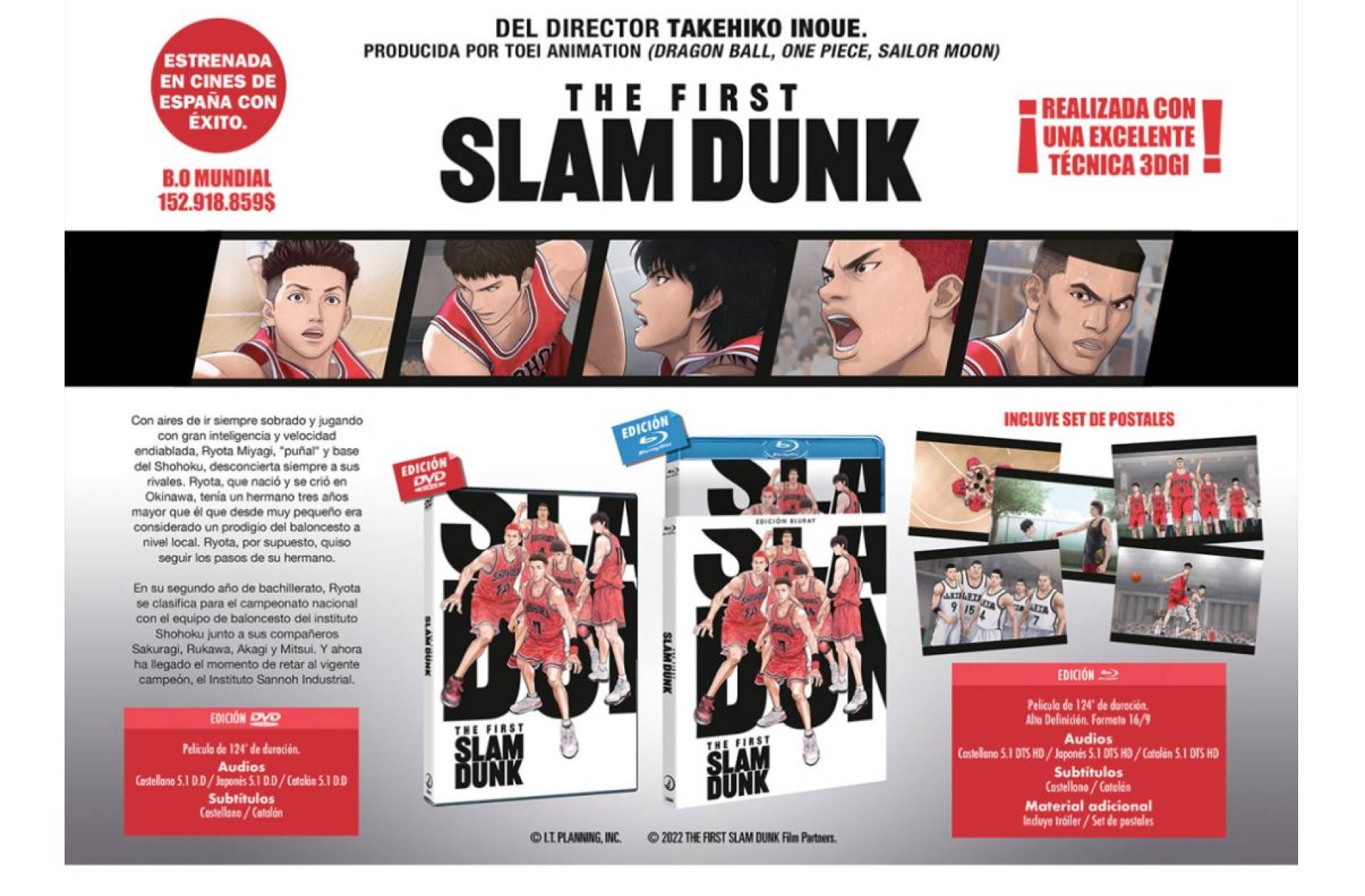 Selecta Visión anuncia preventa del DVD / Blu-ray en castellano de “The First Slam Dunk”