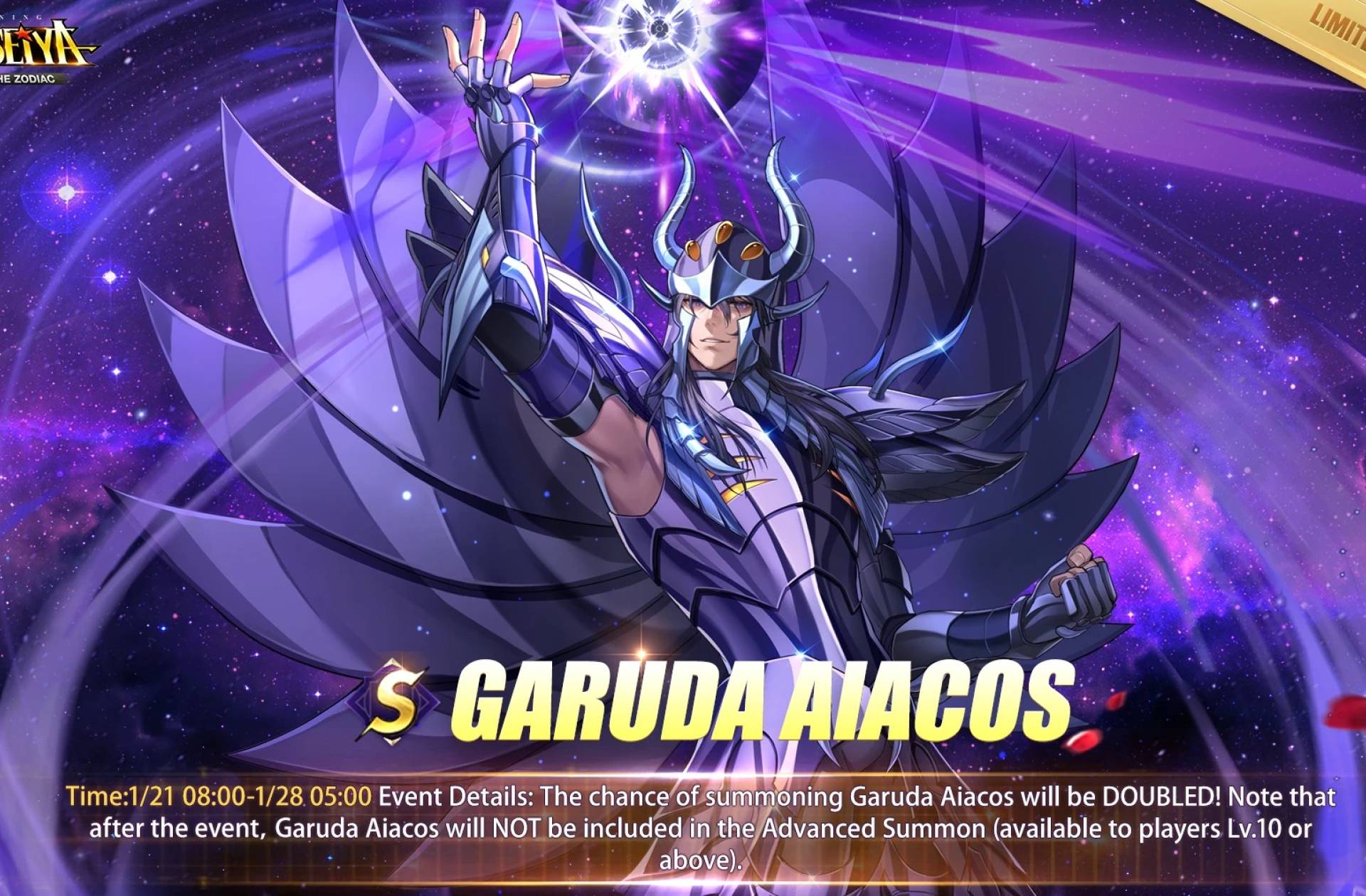Suikyo | Aiacos de Garuda | Cosmos, habilidades y armado recomendado | Saint Seiya Awakening KotZ